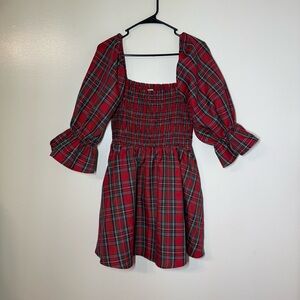Blue Rain Women’s Red Plaid Mini Dress
